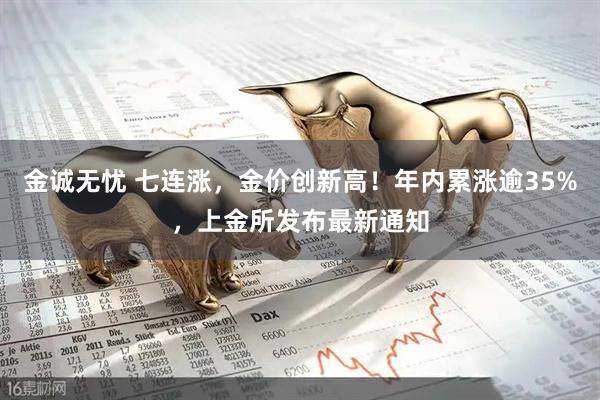 金诚无忧 七连涨，金价创新高！年内累涨逾35%，上金所发布最新通知
