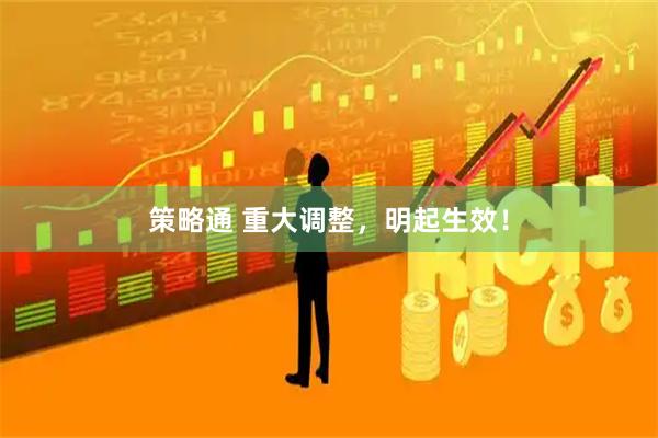 策略通 重大调整，明起生效！
